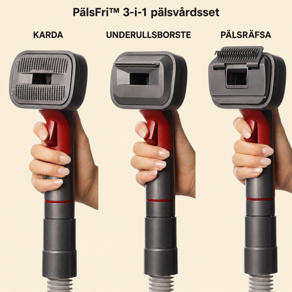 PälsFri™ Pälsvårdsborste För Dammsugare