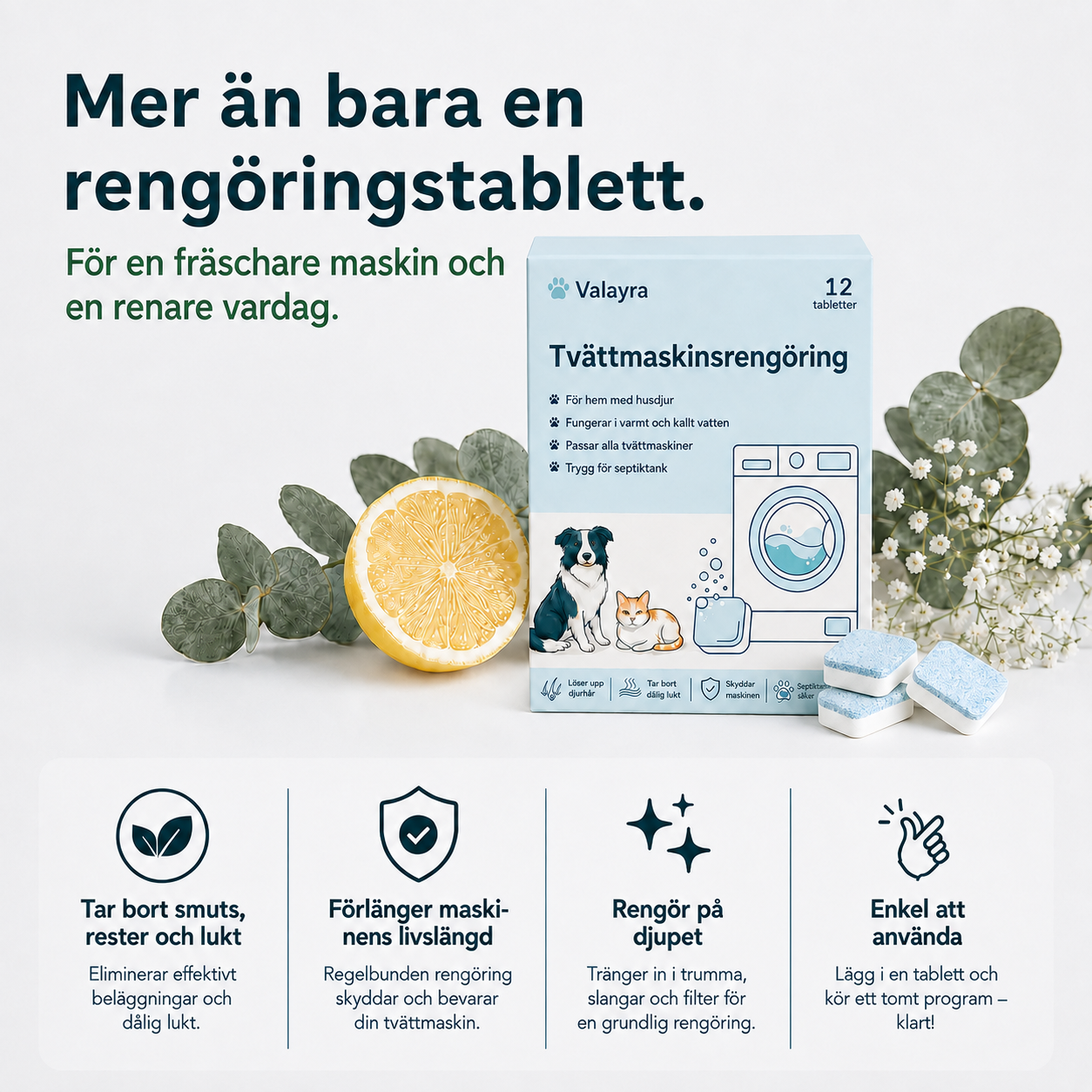 Valayra™ Tvättmaskinsrengöring