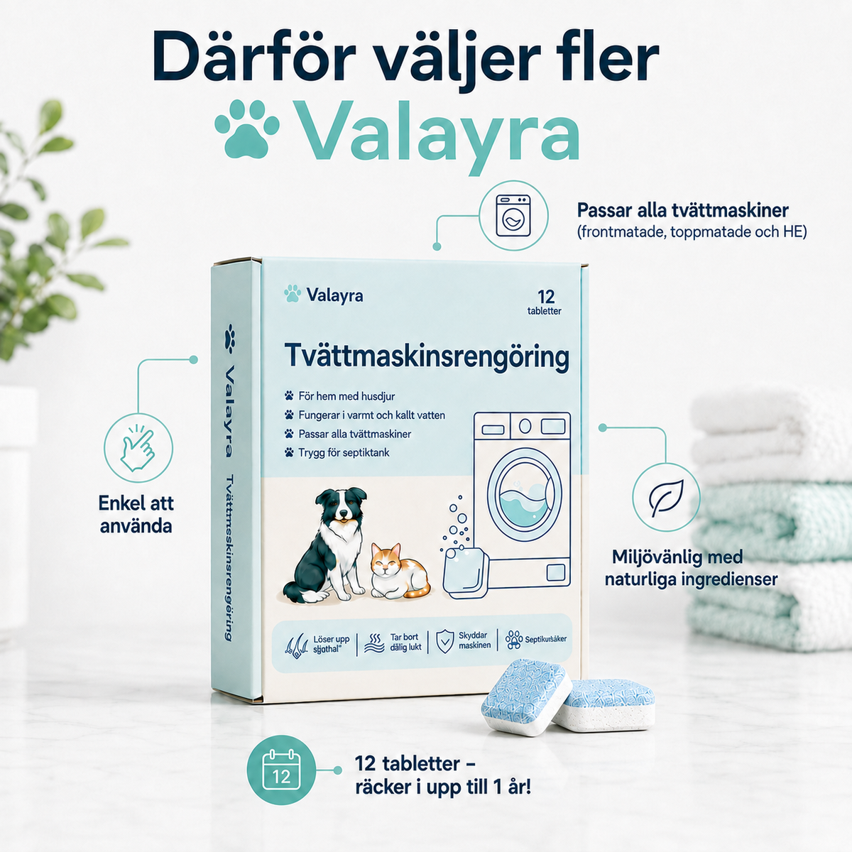 Valayra™ Tvättmaskinsrengöring